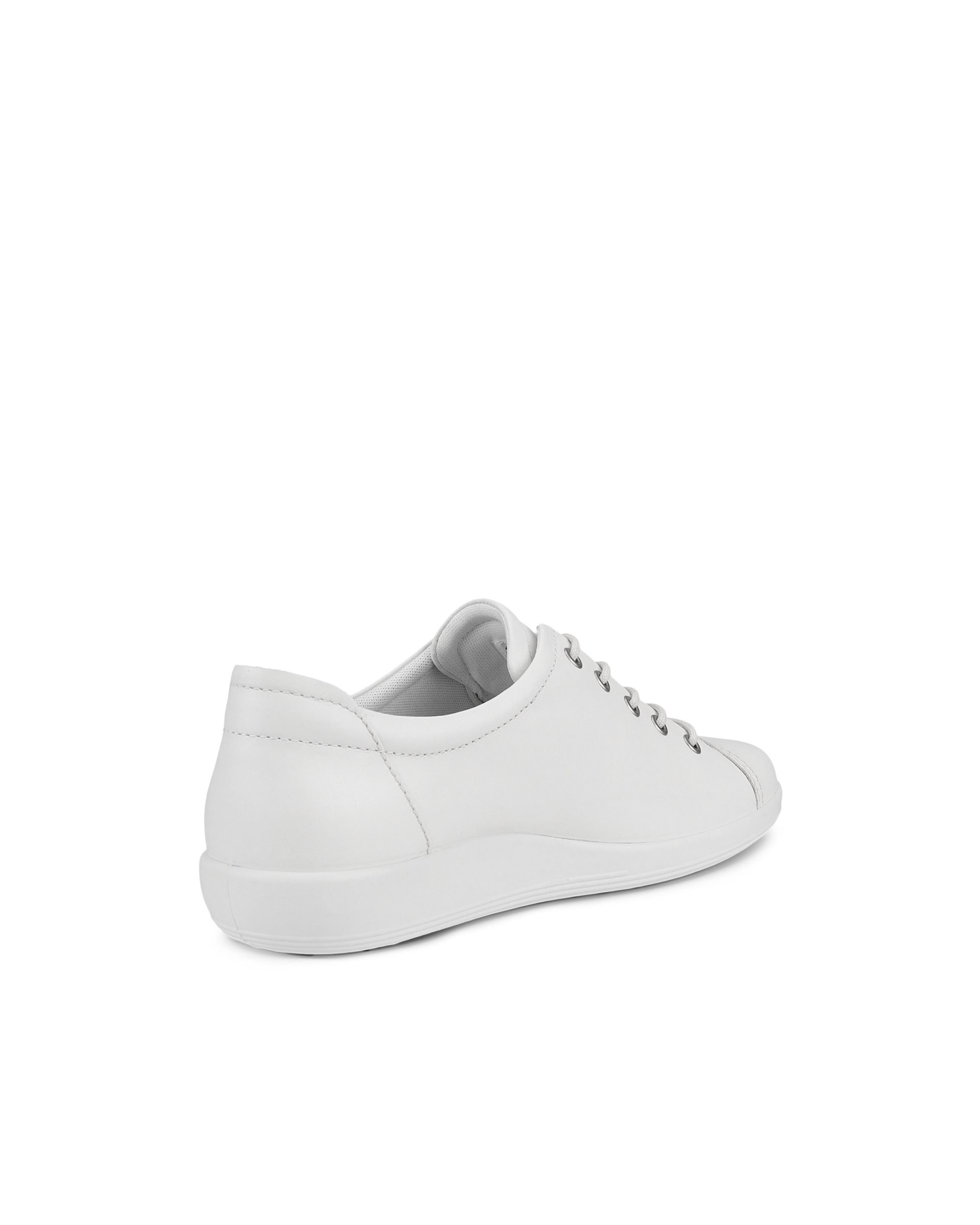 Women's ECCO® Soft 2.0 Leather Walking Shoe - White - Back