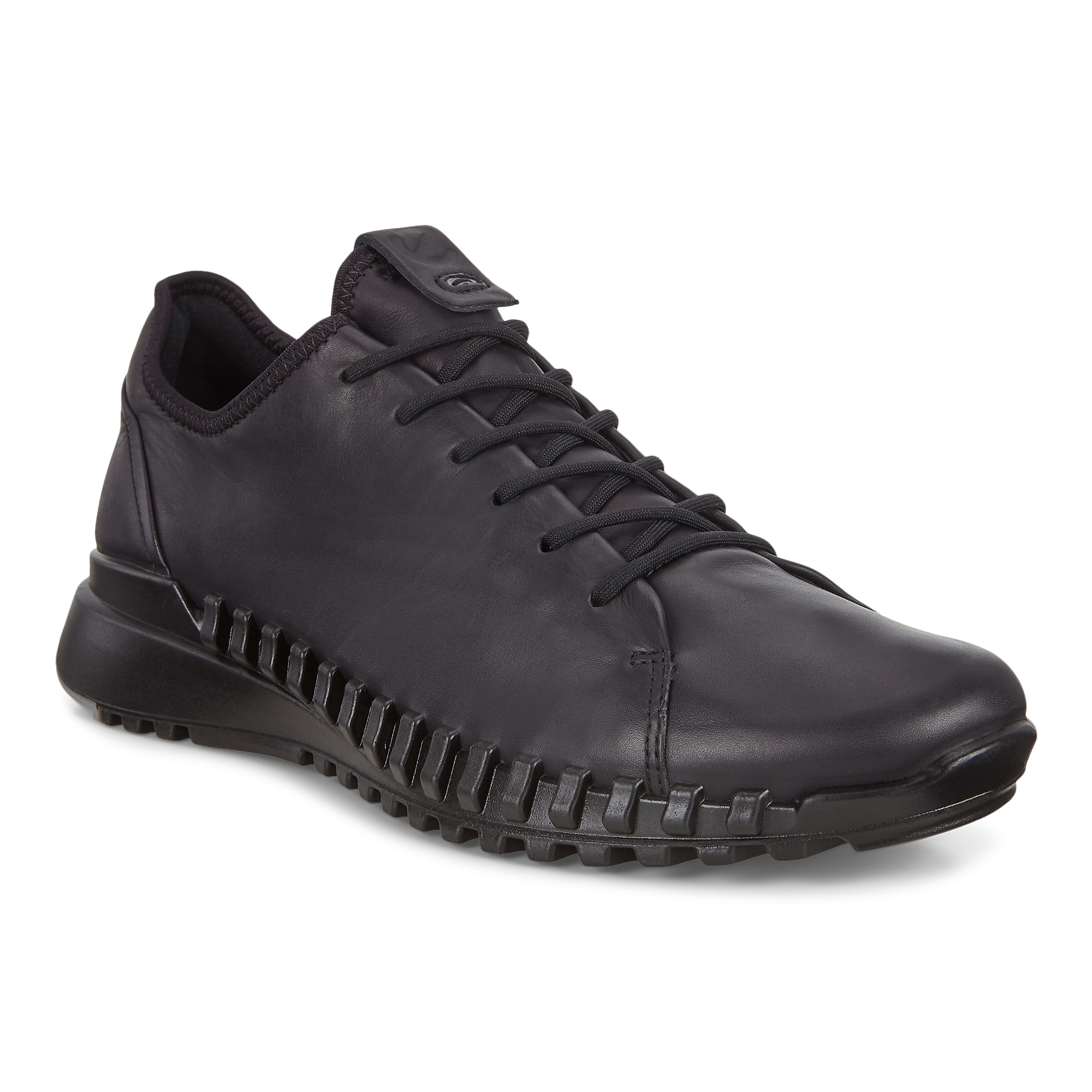 ECCO Zipflex Low メンズ レザースニーカー - ブラック - Main