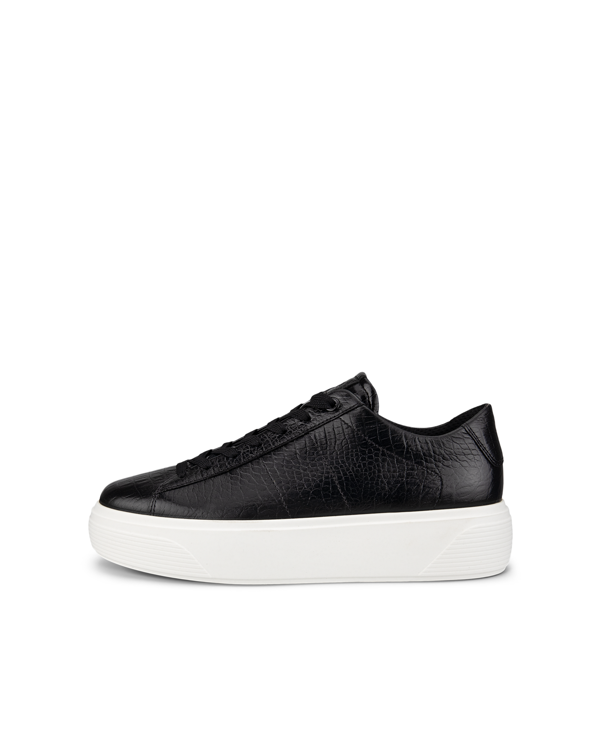 Women's ECCO® Street Platform Leather Sneaker | Black