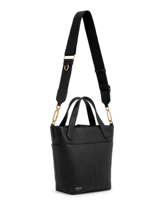 ECCO® Tote S Pebbled sac cabas cuir - Noir - Main