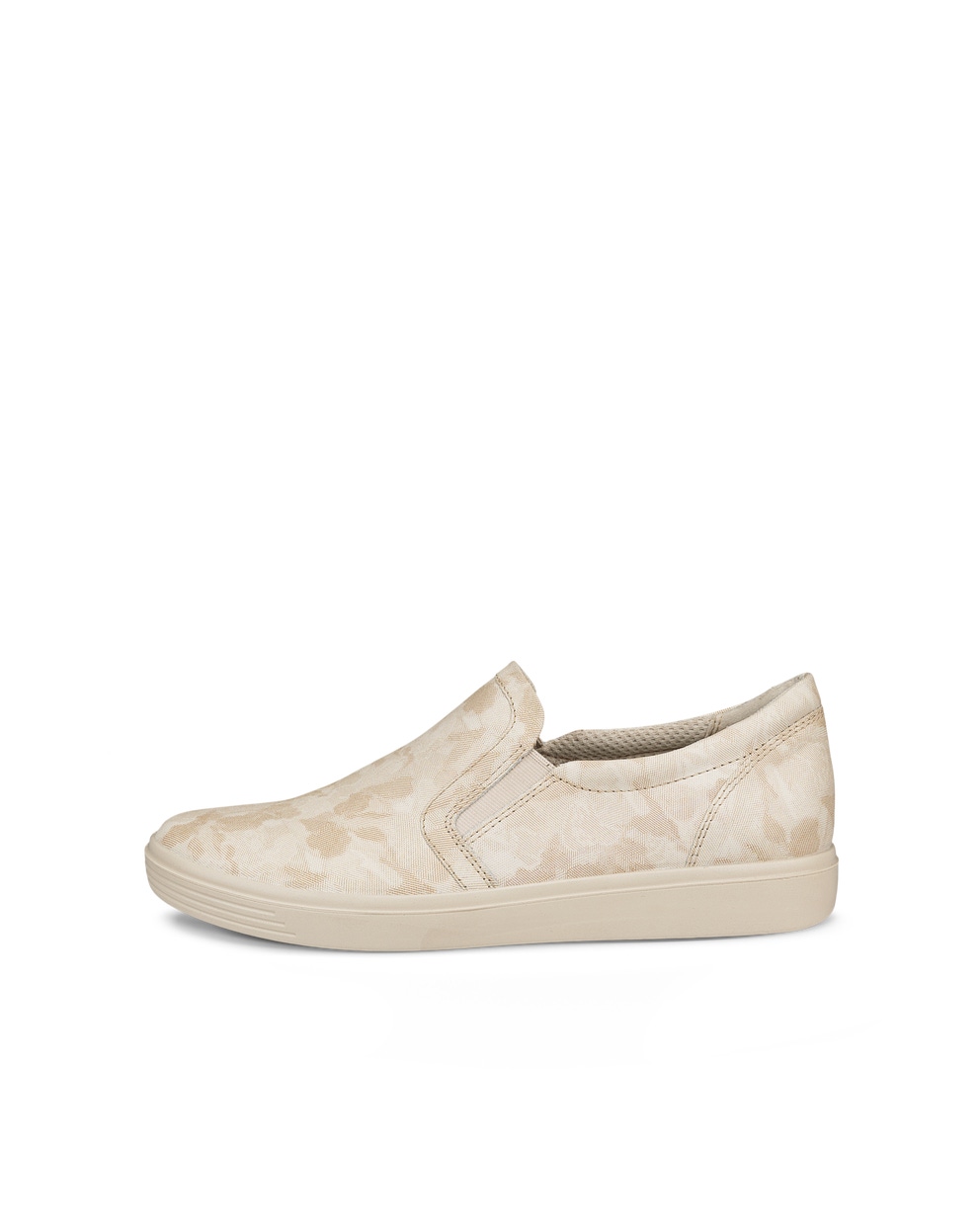 Women's ECCO® Soft Classic Leather Slip-On - Beige - Outside