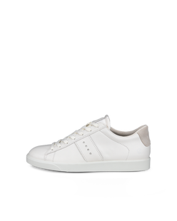 Women's ECCO® Street Lite Suede Sneaker - White - Outside