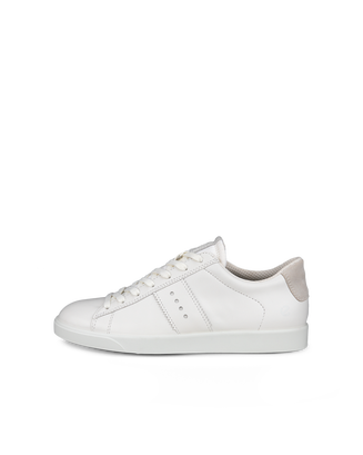 Women's ECCO® Street Lite Leather Sneaker - White - Outside