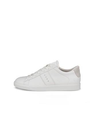 Women's ECCO® Street Lite Leather Sneaker - White - Outside