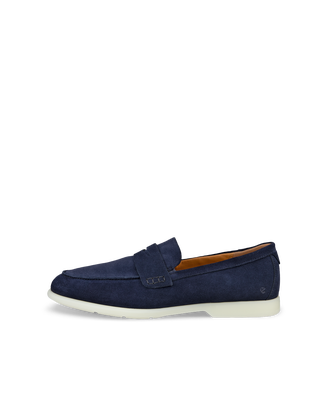 Men's ECCO® Citytray Lite Suede Loafer - Blue - Outside