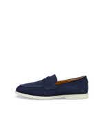 Men's ECCO® Citytray Lite Suede Loafer - Blue - Outside