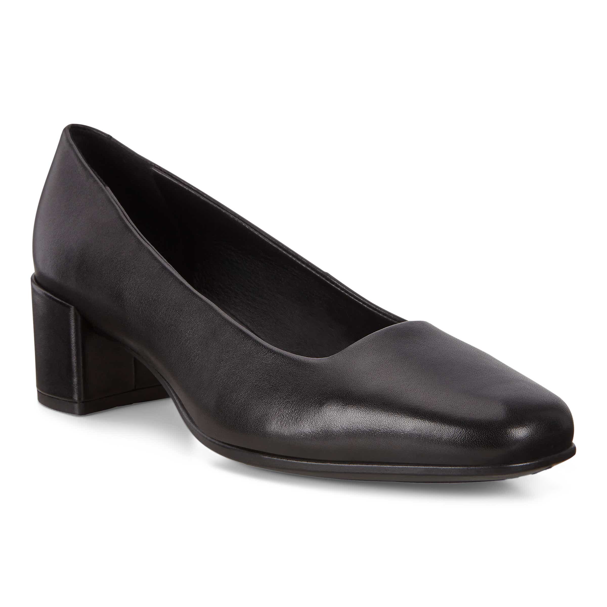 ECCO Shape 35 Squared ウィメンズ レザーハイヒールパンプス - 黒 - Main