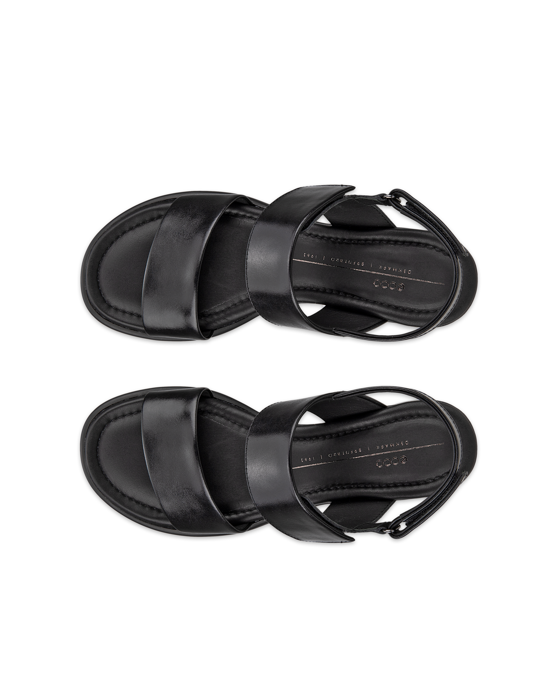 여성용 ECCO® Sculpted Sandal LX 35 가죽 힐 샌들 - Black - Top left pair