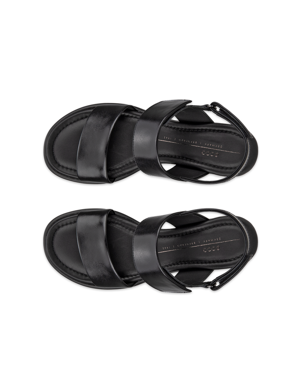 여성용 ECCO® Sculpted Sandal LX 35 가죽 힐 샌들 - Black - Top left pair