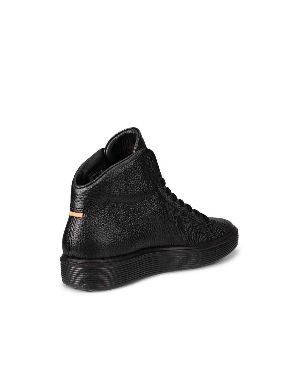 Women's ECCO® Soft 60 Leather High-Top Sneaker - Black - Back