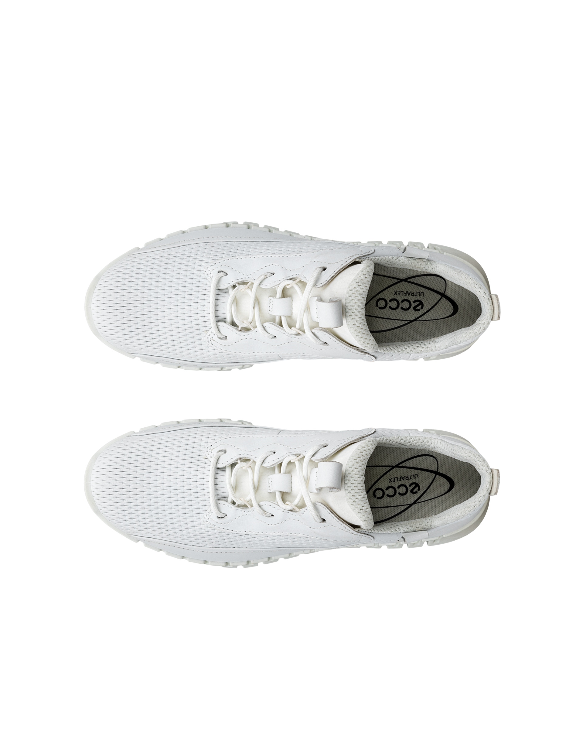 Zapatillas de piel ECCO® Gruuv para mujer - Blanco - Top left pair