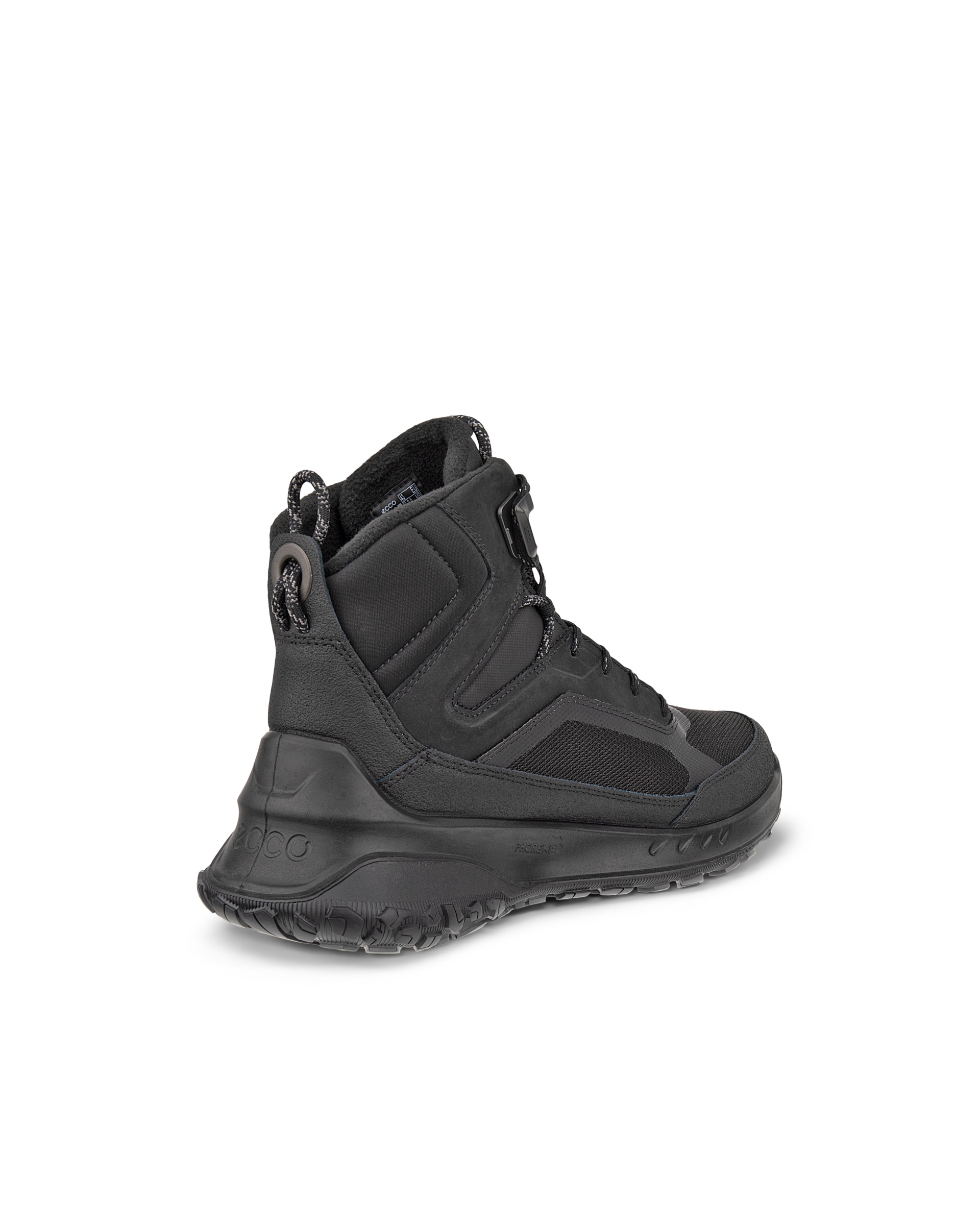 Men's ECCO® ULT-TRN Nubuck Waterproof Hiking Boot - Black - Back