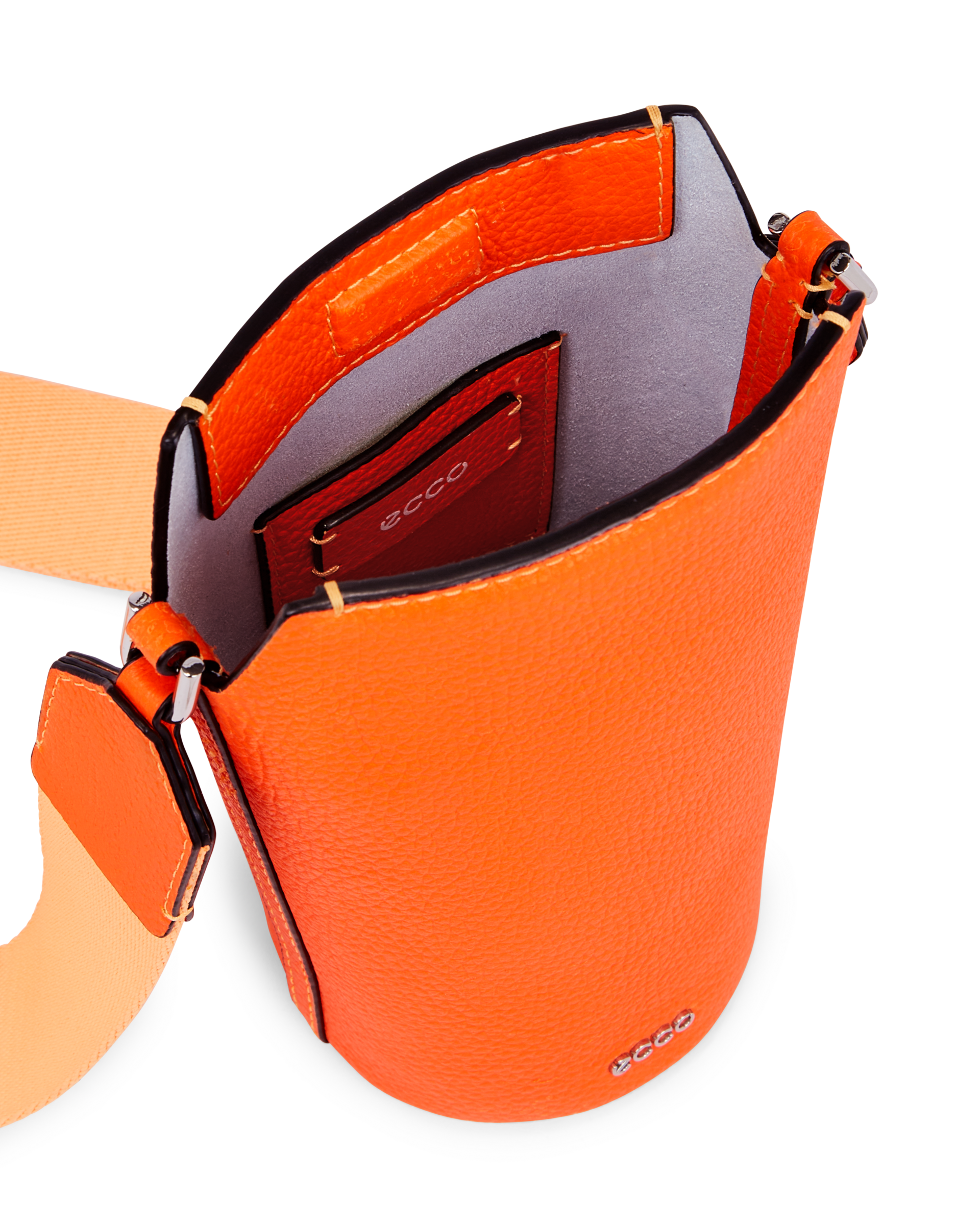 ECCO® Pot Pebbled Pop sac bandoulière cuir - Orange - Inside