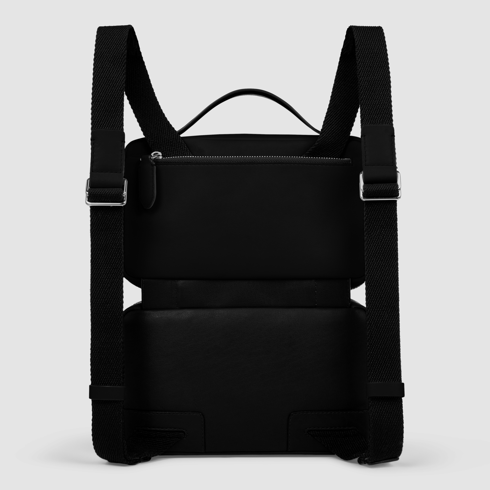 ECCO® Ceramic Bento Leather Backpack - Black - Back