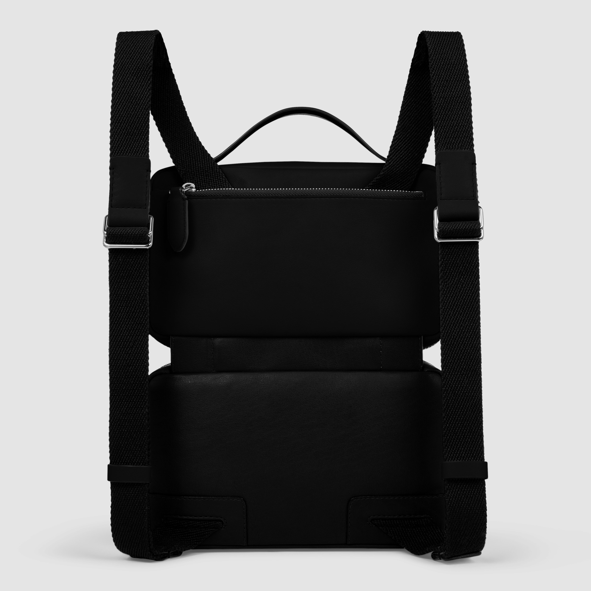 ECCO® Ceramic Bento Leather Backpack - Black - Back