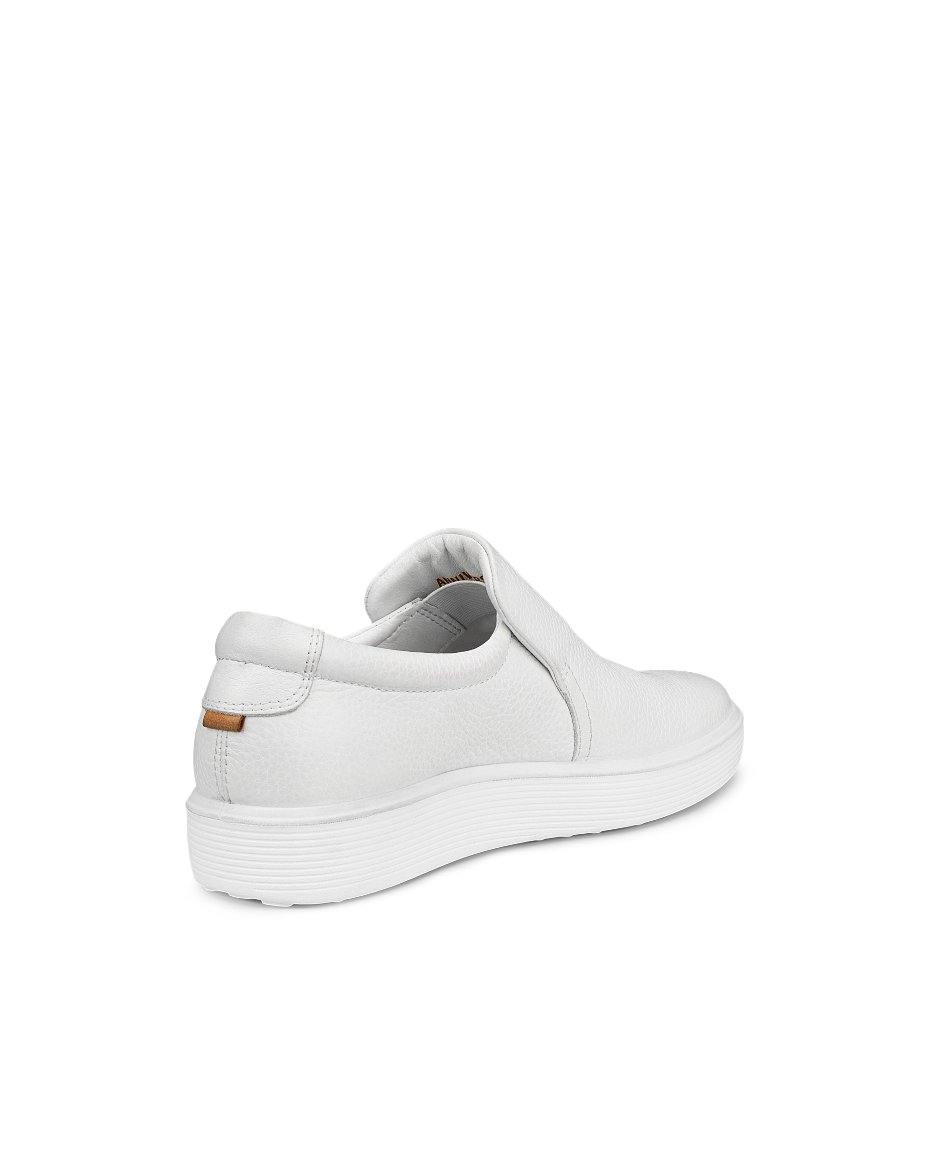 Women's ECCO® Soft 60 Leather Slip-On Sneaker - White - Back