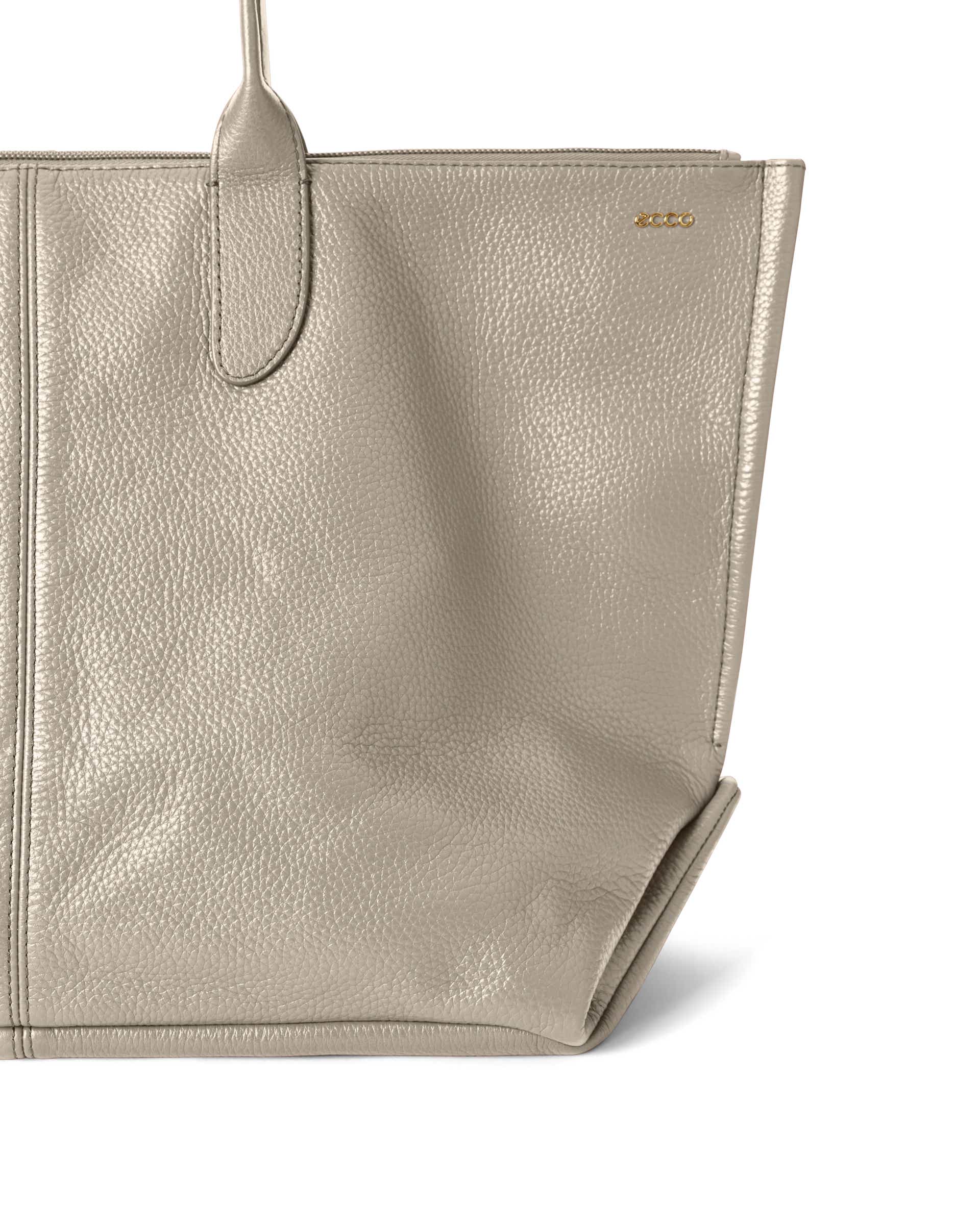 ECCO® Tote kožna duboka prostrana torba - Bež - Detail-2