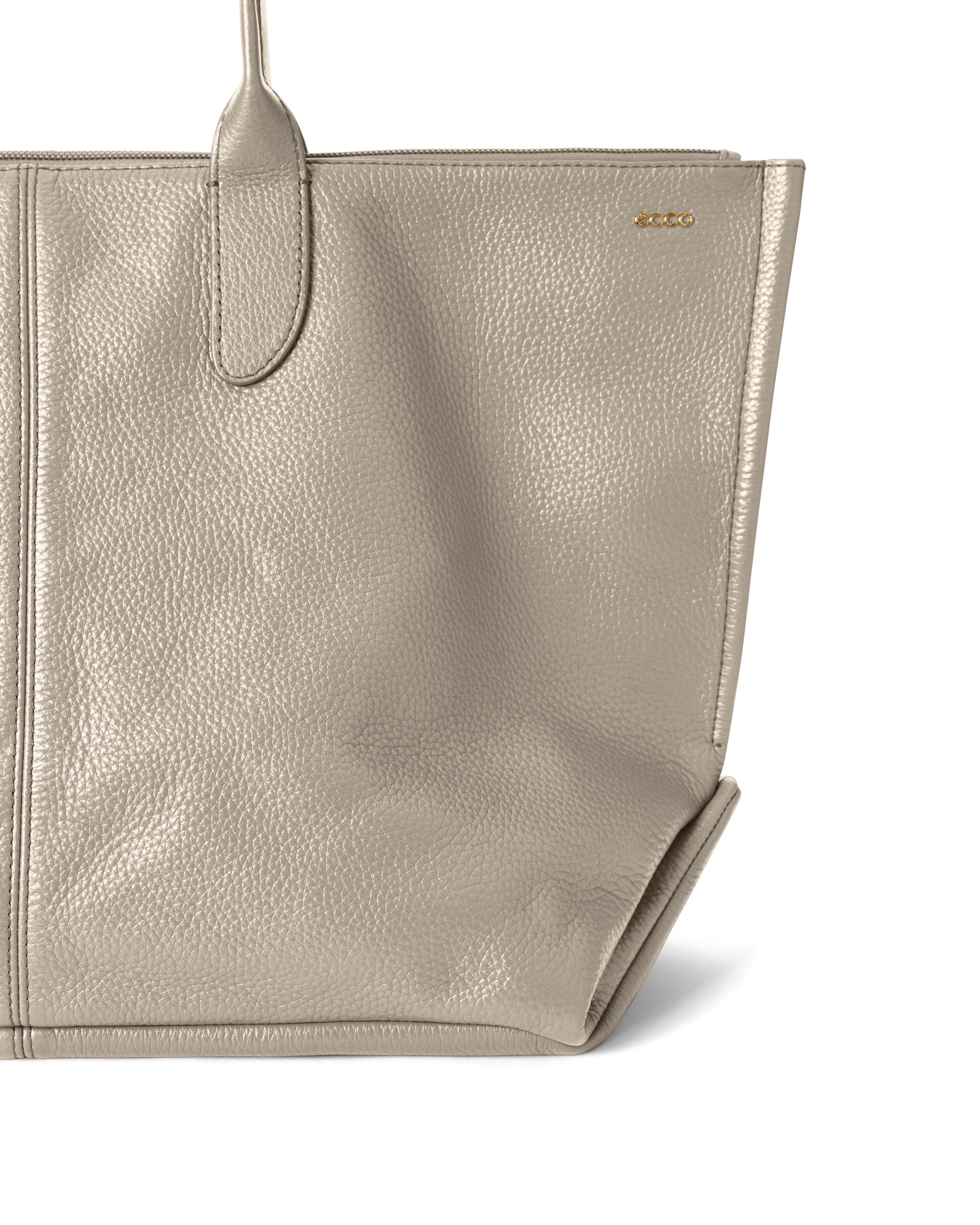 ECCO® Tote kožna duboka prostrana torba - Bež - Detail-2