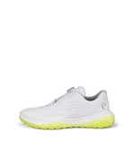 Men's ECCO® Golf LT1 Boa Leather Waterproof Shoe - White - Outside