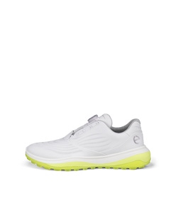 Men's ECCO® Golf LT1 Boa Leather Waterproof Shoe - White - Outside