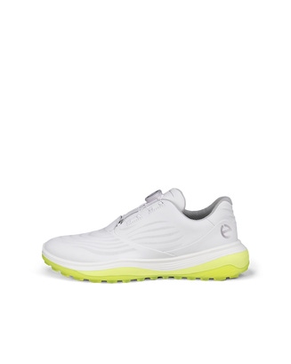 ECCO Golf LT1 BOA メンズ レザーウォータープルーフゴルフシューズ - White - Outside