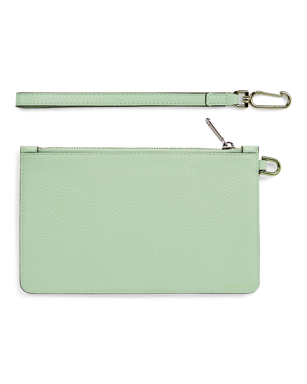 ECCO® Wristlet Pebbled Leather Clutch Bag - Green - Back