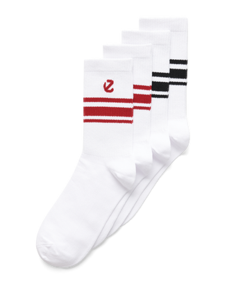 ECCO® Retro Mid-Cut Socks (2-Pack) - White - Main