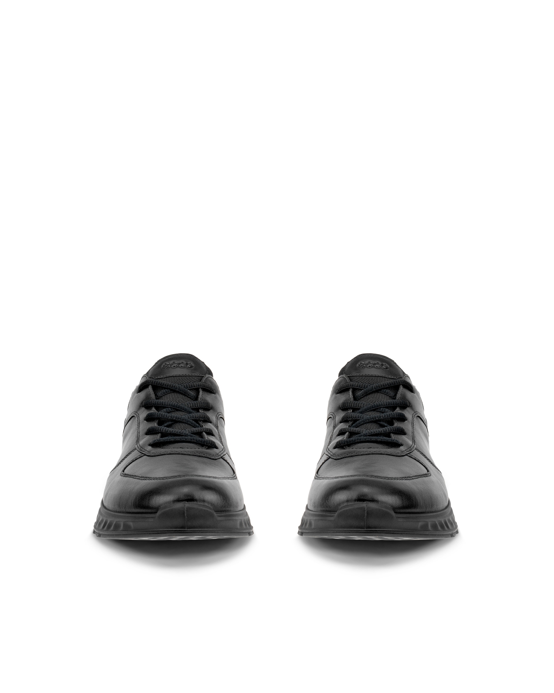 Men's ECCO® Exostride Leather Gore-Tex Outdoor Sneaker - Black - Front pair