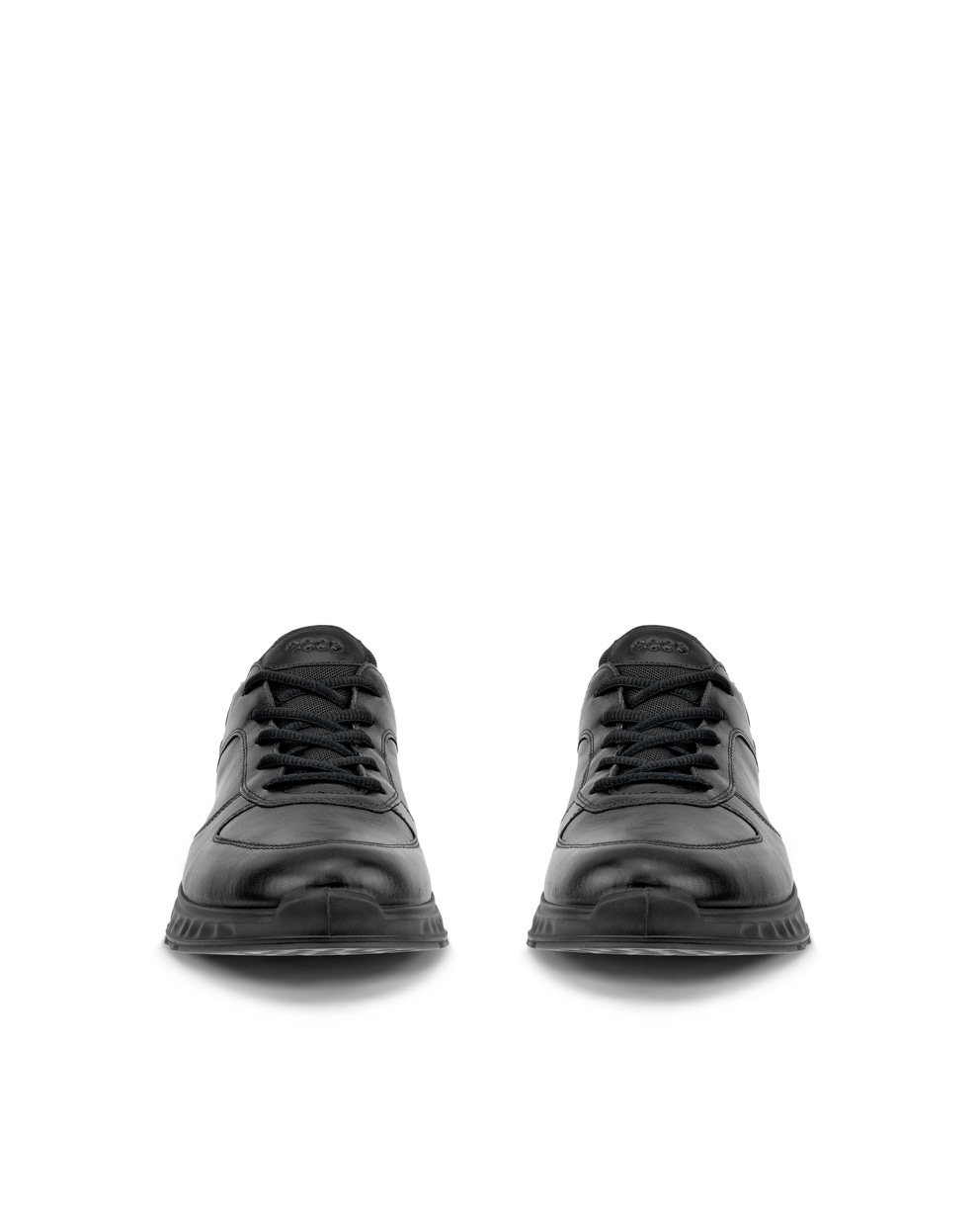 Men's ECCO® Exostride Leather Gore-Tex Outdoor Sneaker - Black - Front pair