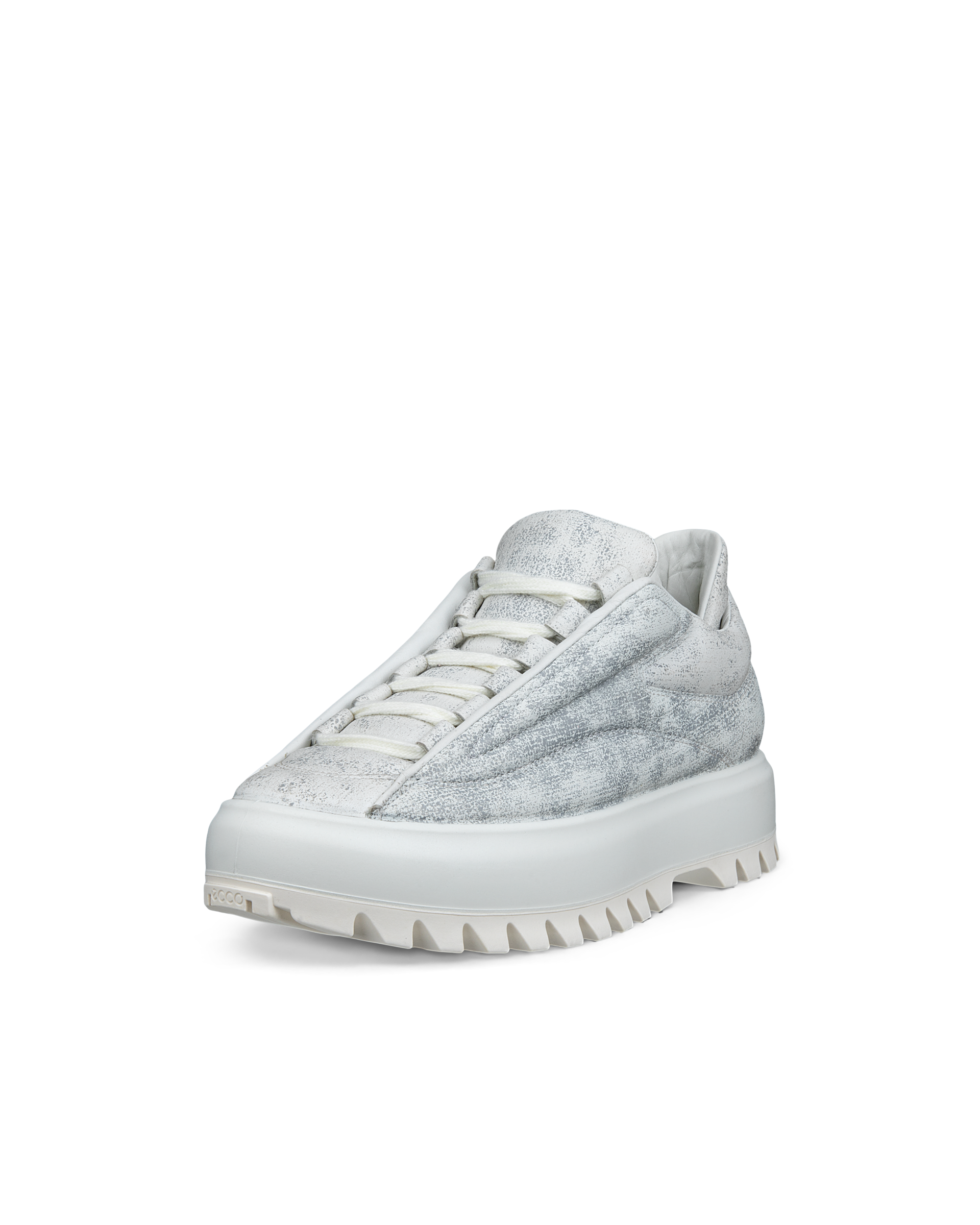 Women's ECCO® Street Ace RAL7000 Leather Sneaker - White - Main