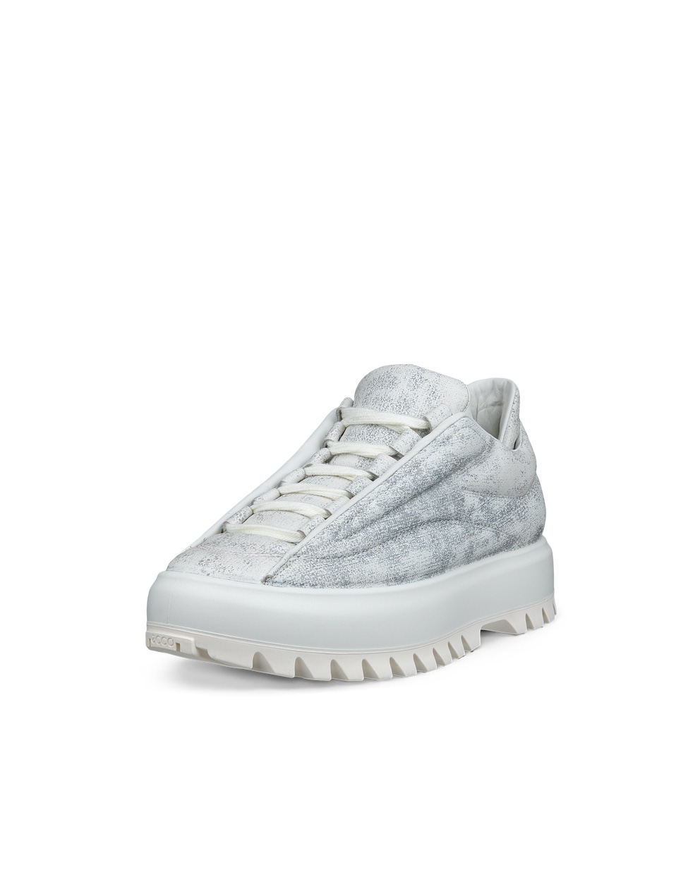 Women's ECCO® Street Ace RAL7000 Leather Sneaker - White - Main