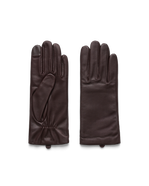 ECCO® gants en cuir pour femme - Brun - Main