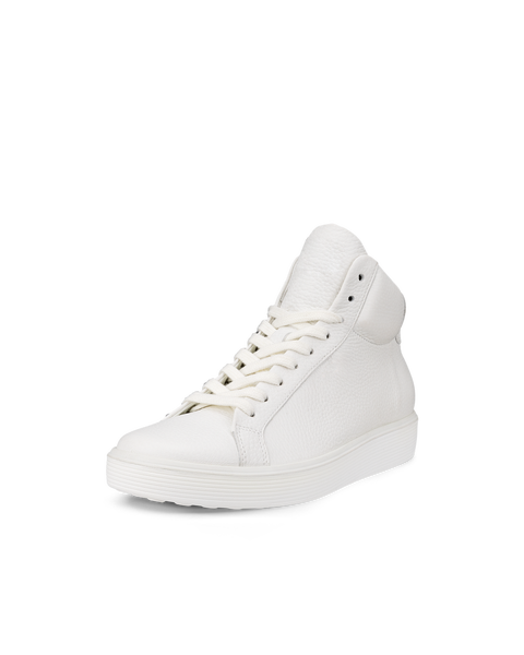 Women's ECCO® Soft 60 Leather High-Top Sneaker | White