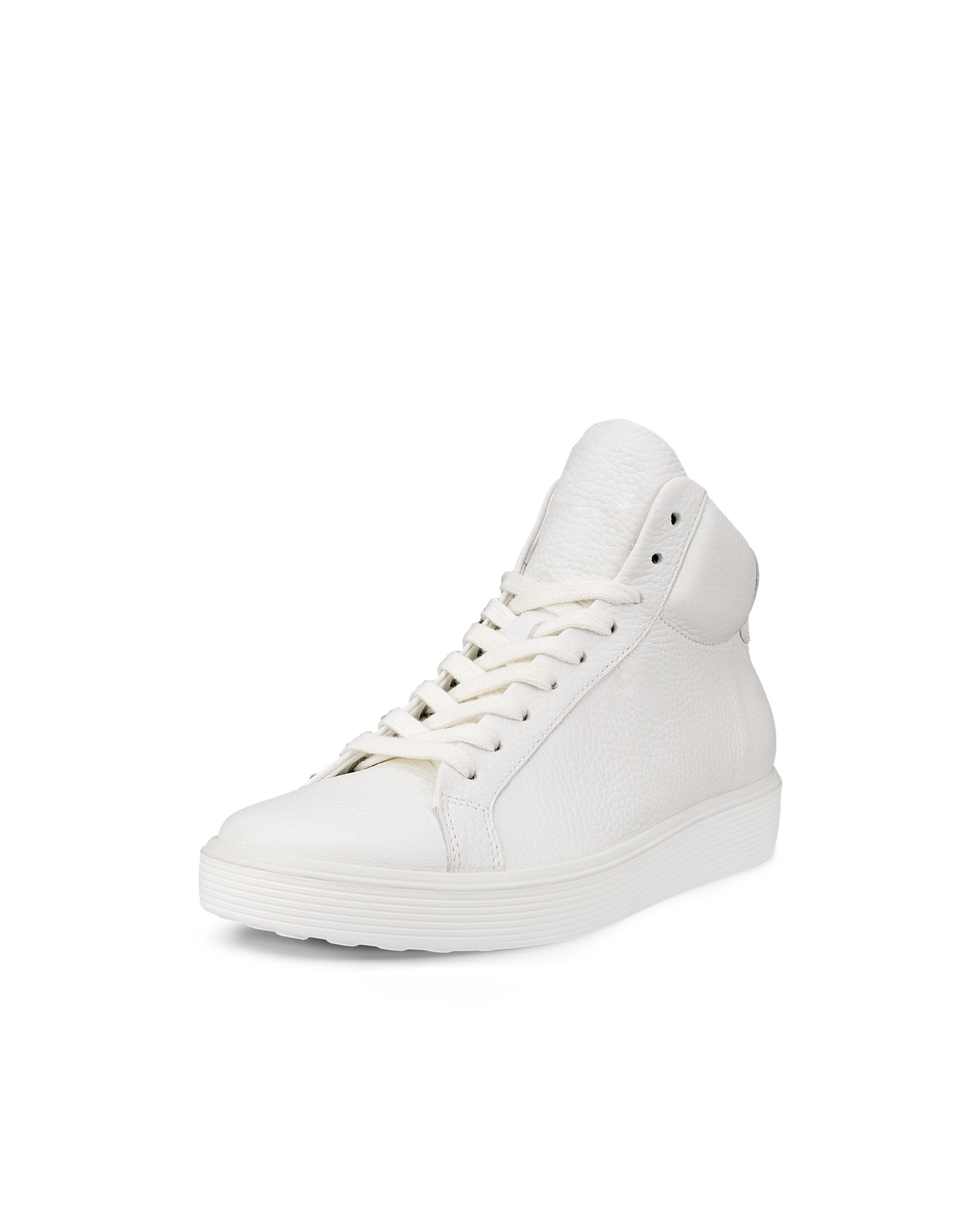 Women's ECCO® Soft 60 Leather High-Top Sneaker - White - Main