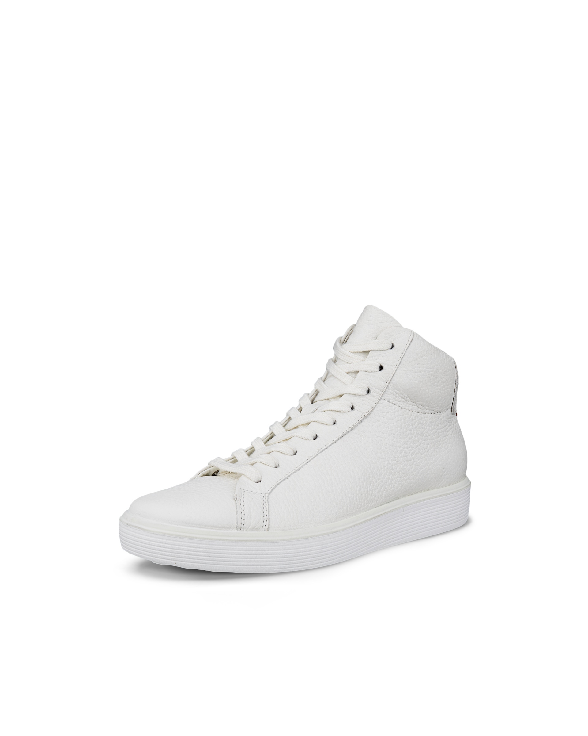ECCO Soft 60 ウィメンズ レザーハイカットスニーカー - 白 - Main
