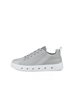 Men's ECCO® Street 720 Leather Gore-Tex Sneaker - Grey - Outside