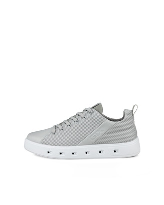 Men's ECCO® Street 720 Leather Gore-Tex Sneaker - Grey - Outside