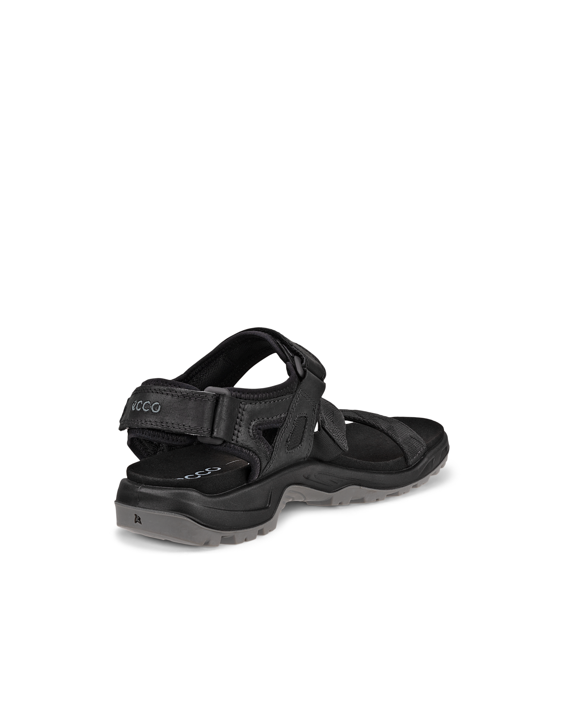 Men's ECCO® Offroad Nubuck Hiking Sandal - Black - Back