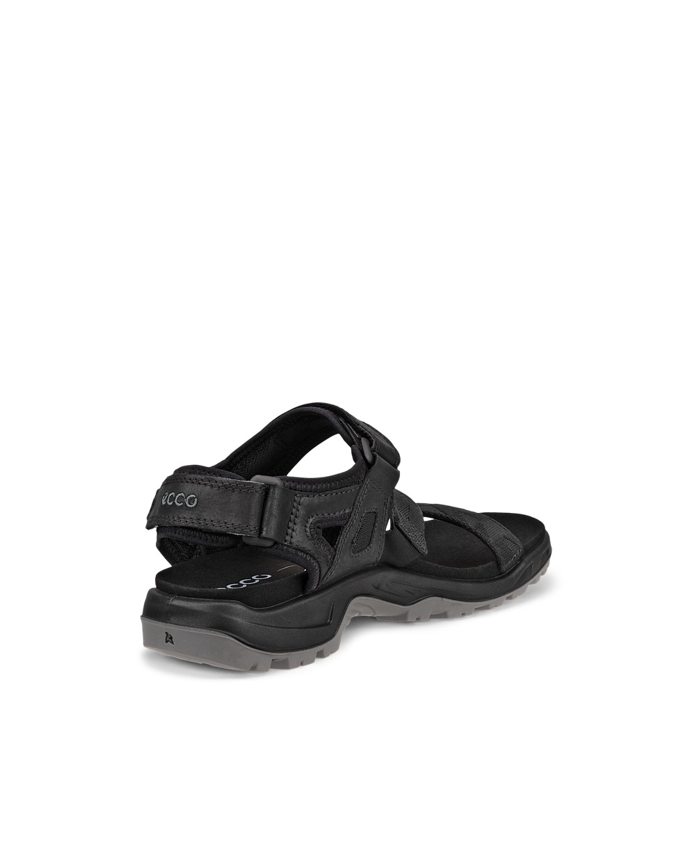 Men's ECCO® Offroad Nubuck Hiking Sandal - Black - Back