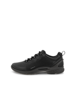 Women's ECCO® Biom Fjuel Leather Outdoor Sneaker - Black - Outside