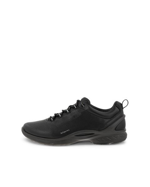 Men s ECCO Biom Fjuel Leather Outdoor Sneaker Black