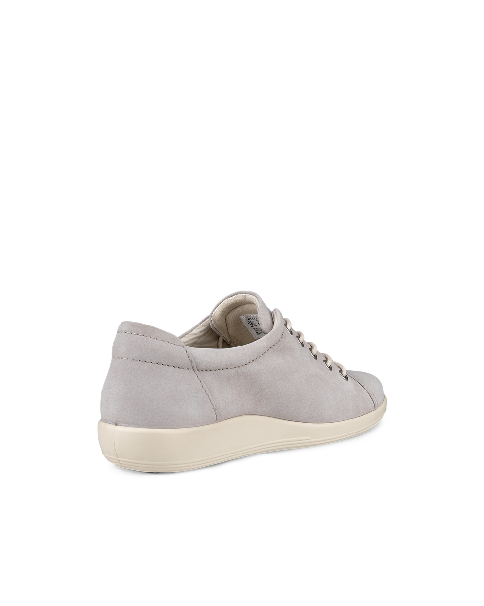 Women's ECCO® Soft 2.0 Nubuck Walking Shoe - Grey - Back