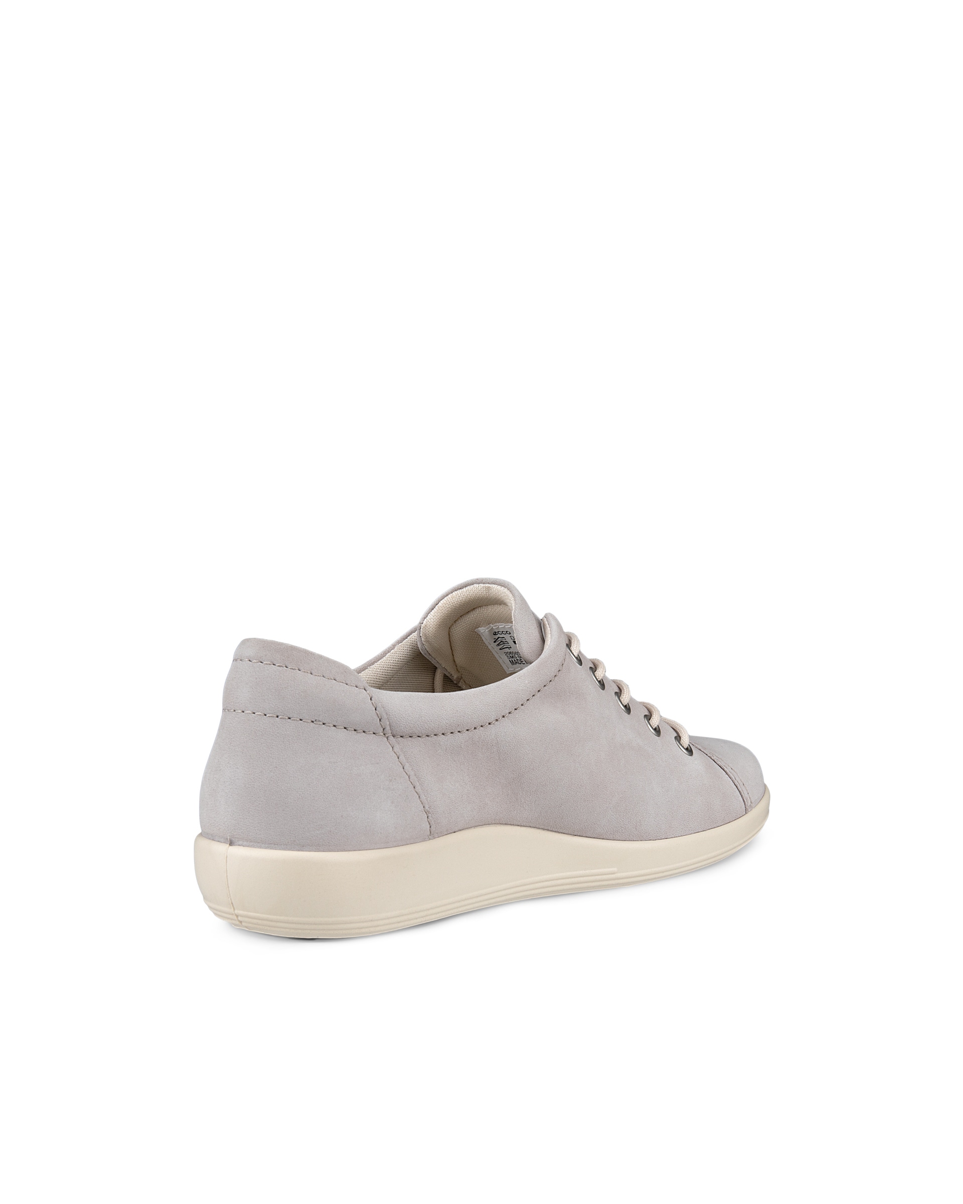 Women's ECCO® Soft 2.0 Nubuck Walking Shoe - Grey - Back