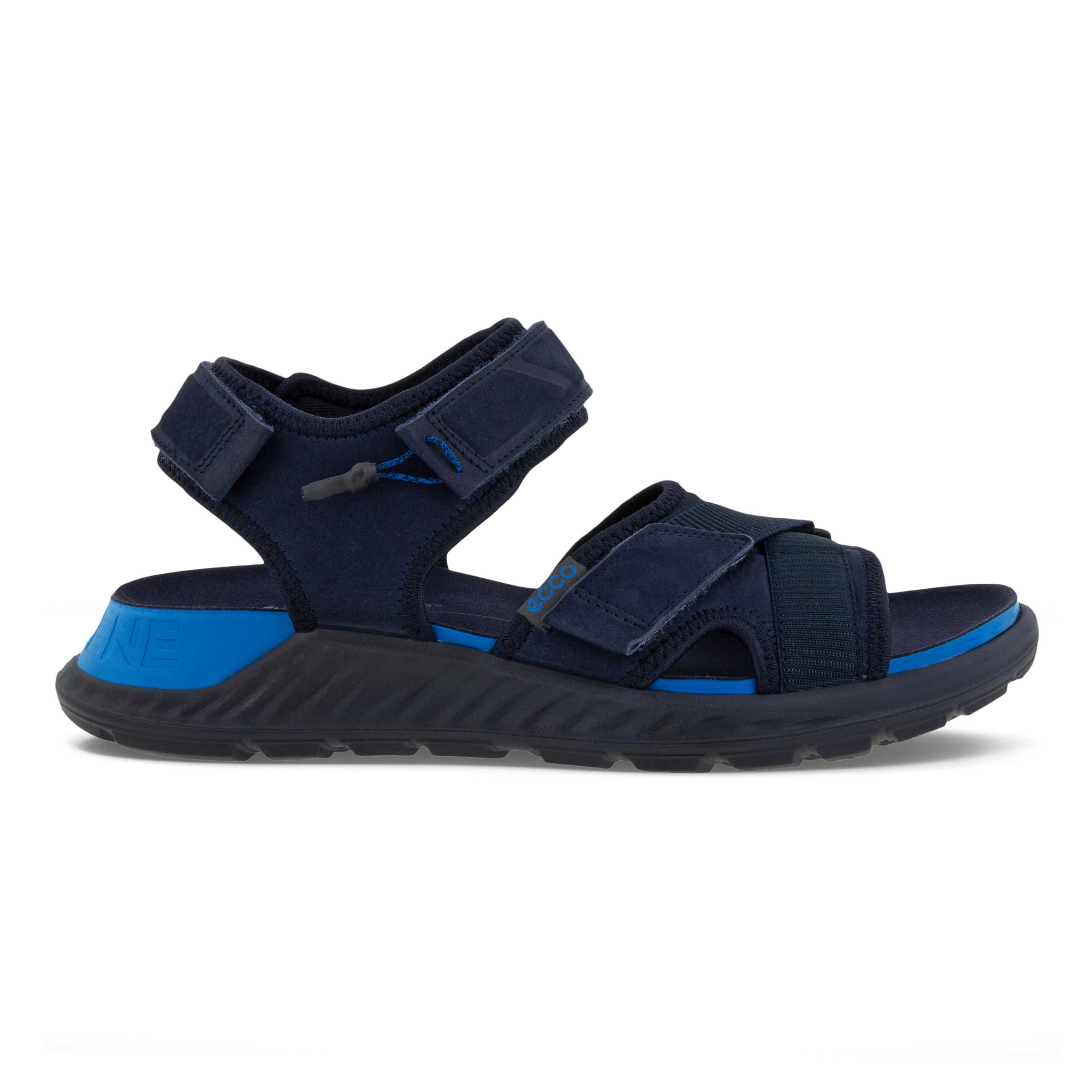 ECCO Exowrap 3S メンズ レザーサンダル - ブルー - Outside