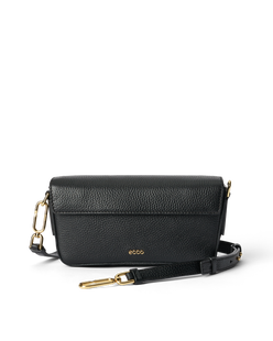 ECCO® Leather Pinch Crossbody Bag - Black - Main