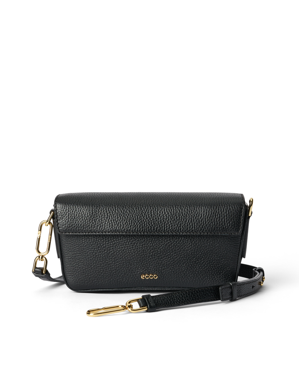 ECCO® Leather Pinch Crossbody Bag - Black - Main