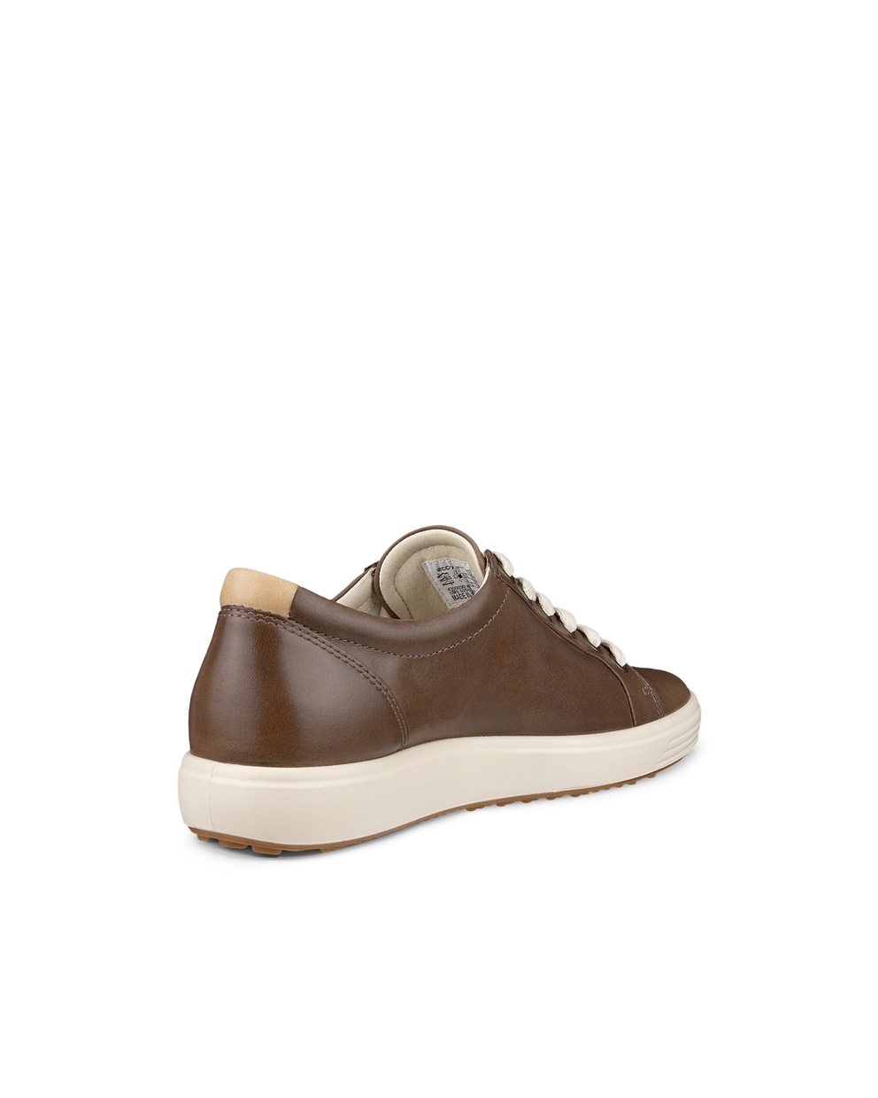 Women's ECCO® Soft 7 Leather Sneaker - Brown - Back