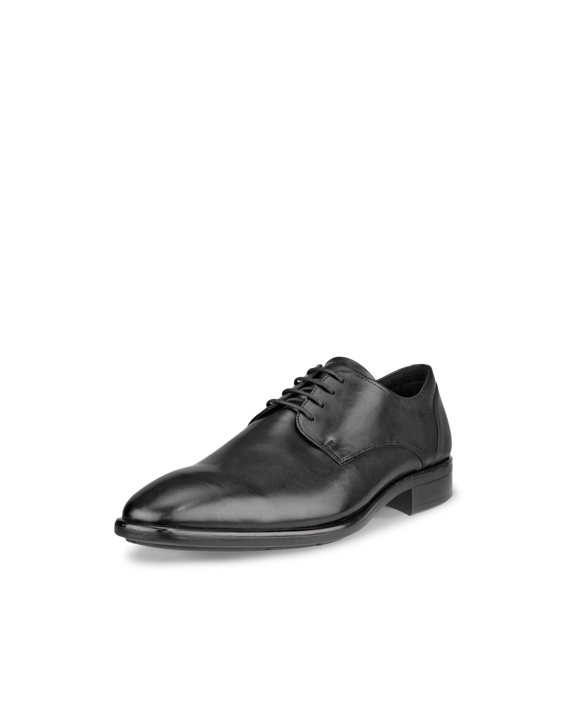 Men's ECCO® Citytray Leather Derby Shoe - Black - Main