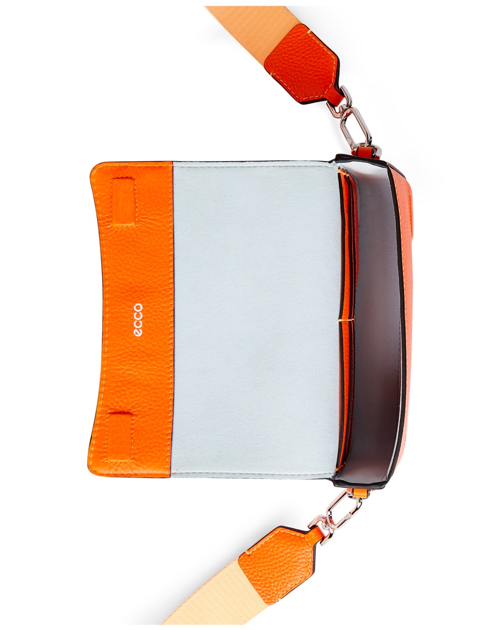 ECCO® Leather Pinch Crossbody Bag - Orange - Birdeye