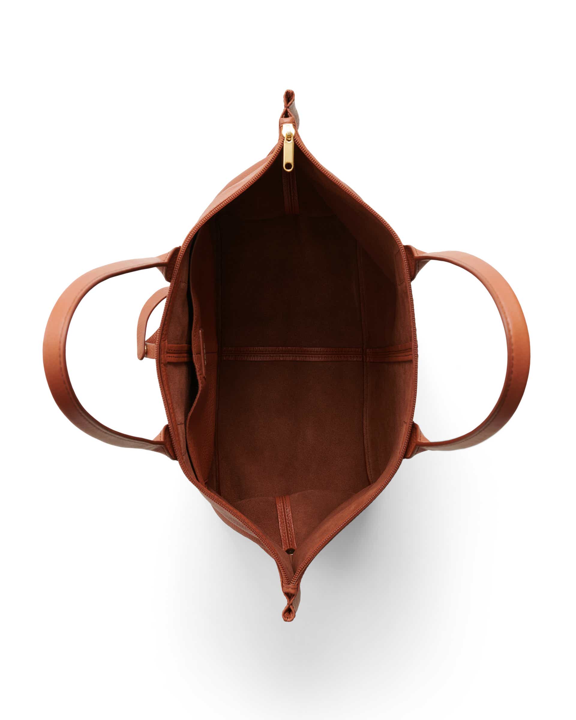ECCO® Tote kožna duboka prostrana torba - Smeđa - Birdeye